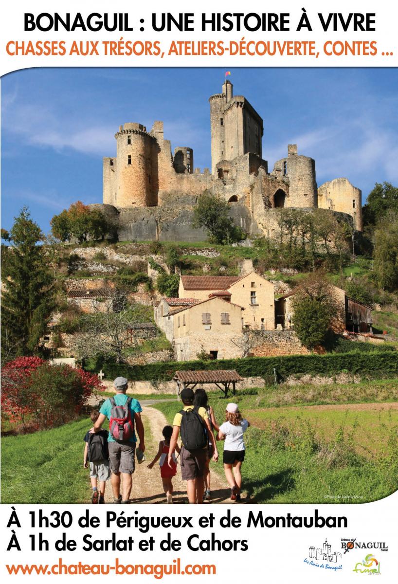 Affiche château Bonaguil Sud Ouest